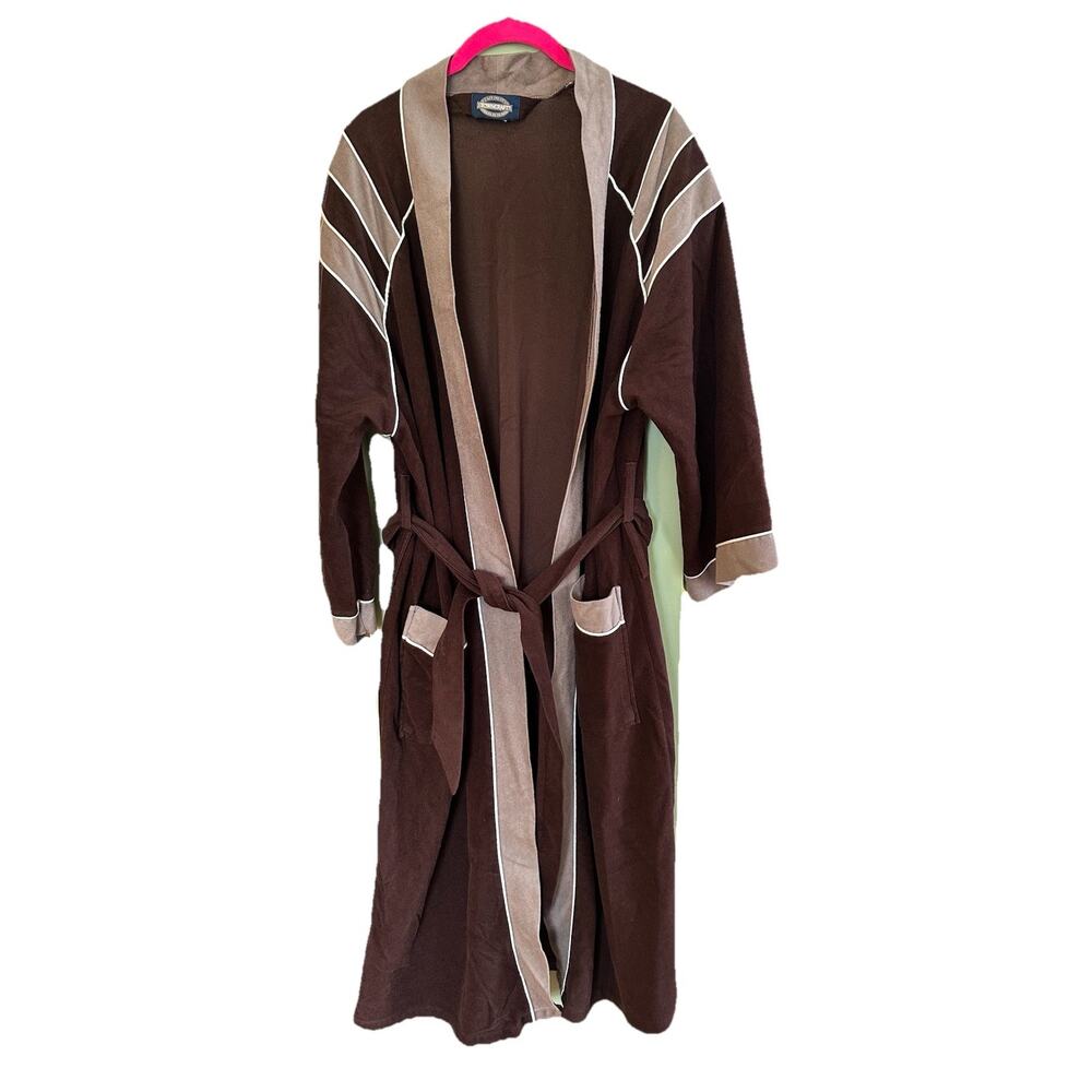 Towncraft Lounge Bath Robe Belted Men’s Sz L/XL Brown Vtg JC Penney Men’s Retro